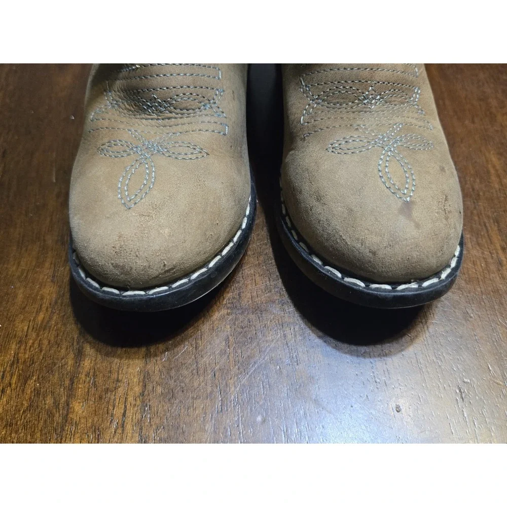 Shyanne Kids Western Cowboy Cowgirl Boots Size 9D Turquoise Brown Faux Leather